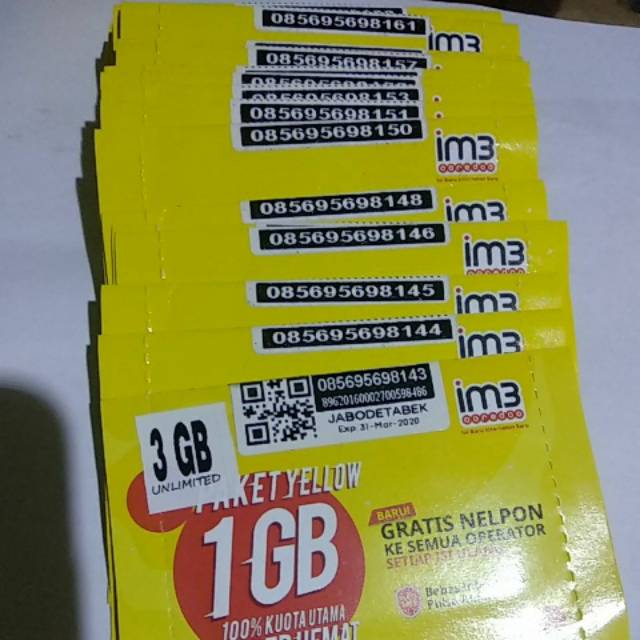 Perdana indosat 3gb Unlimited