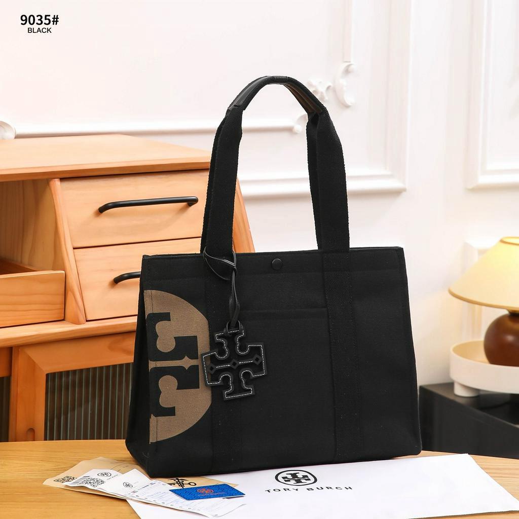 T 9035 Logo Tory Canvas Tote Bag