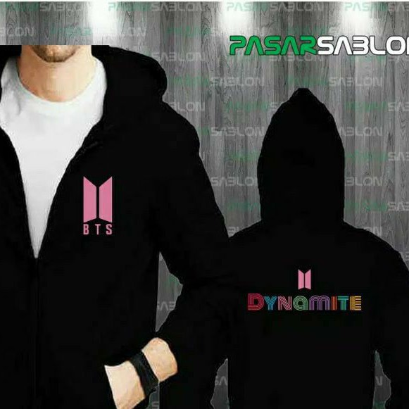 Hoodie Jaket Zipper BTS Dynamite
