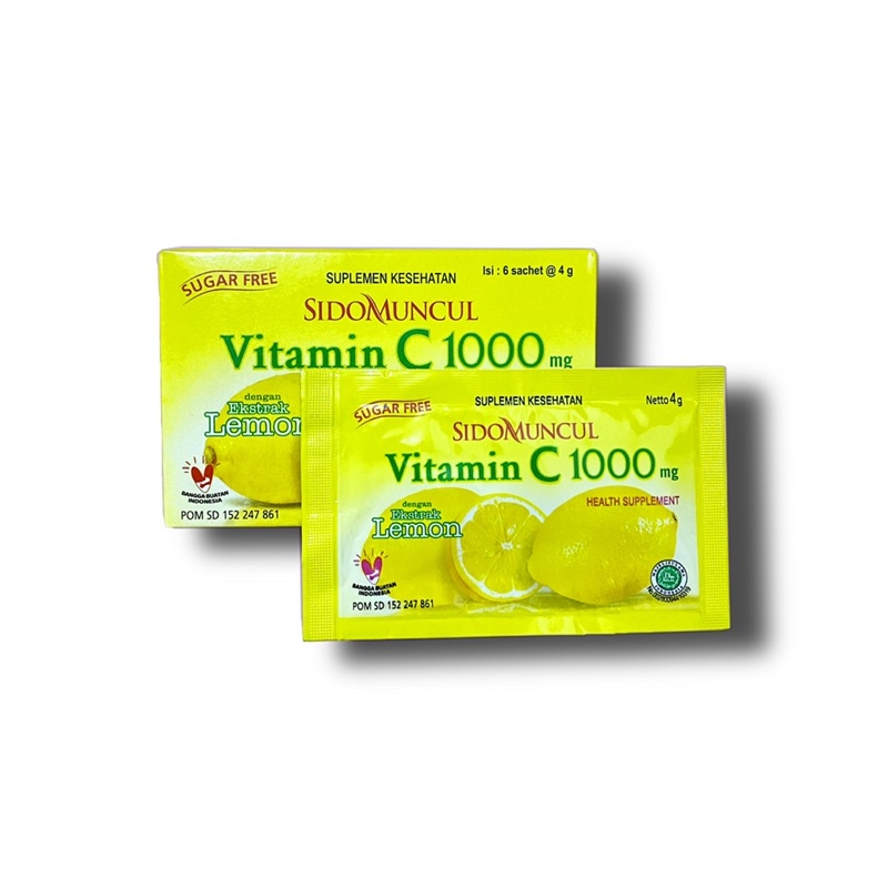 

Vitamin C1000 / Sidomuncul / Rasa Lemon / isi 6 sachet