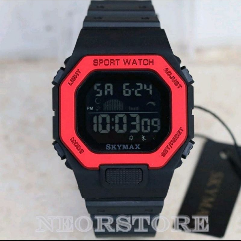 Jam Netizen Jam Tangan Skymax Jam Tangan Pria Tahan Air Menyelam Jam Tangan Couple Sepasang Free Baterai Box Analog Baterai Jam Tangan Waterproof-Kotak merah