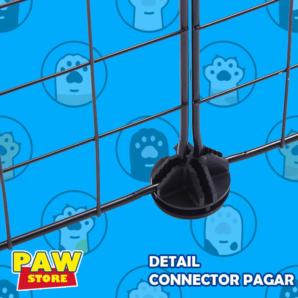Kandang Pagar / Pagar besi DIY - untuk Hewan Anabul - Anjing kucing kelinci kura marmut hamster-4Pcs Connector