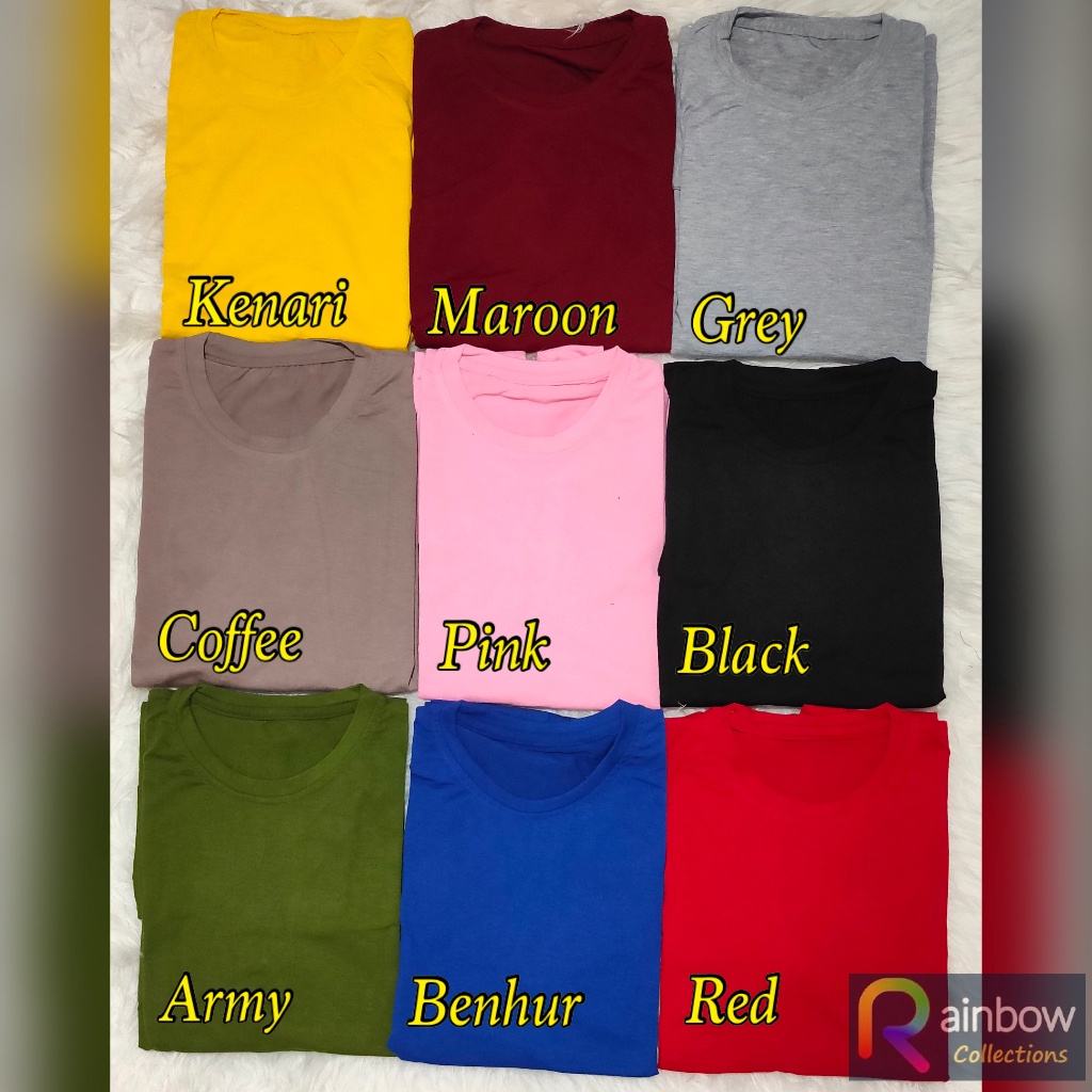 KAOS POLOS ANAK PENDEK ( 2-8 TAHUN ) KAOS ANAK BAHAN SPANDEK / KAOS ANAK PENDEK