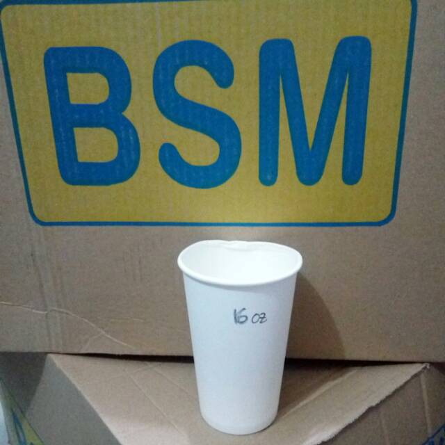 

Paper cup 16 oz / Gelas kertas merk BSM / HOT COOL