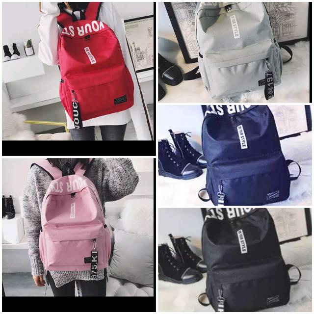 RX Fashion Tas Ransel Wanita Backpack Korea
