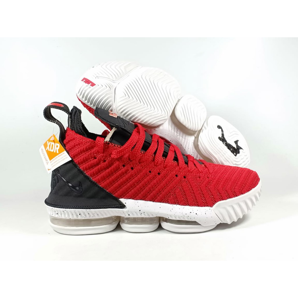 Sepatu Basket Nike LEBRON 16 RED BLACK