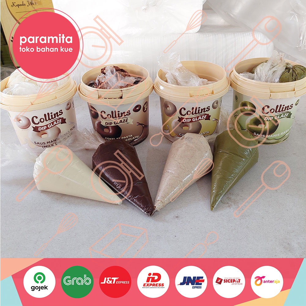 Glaze Repack 250 gr Rasa Cokelat / Tehhijau / Tiramisu / Susu / Taro / Strawberry / Cappucino