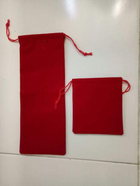 Pouch Kantong Serut Bahan Bludru (beludru Polos)