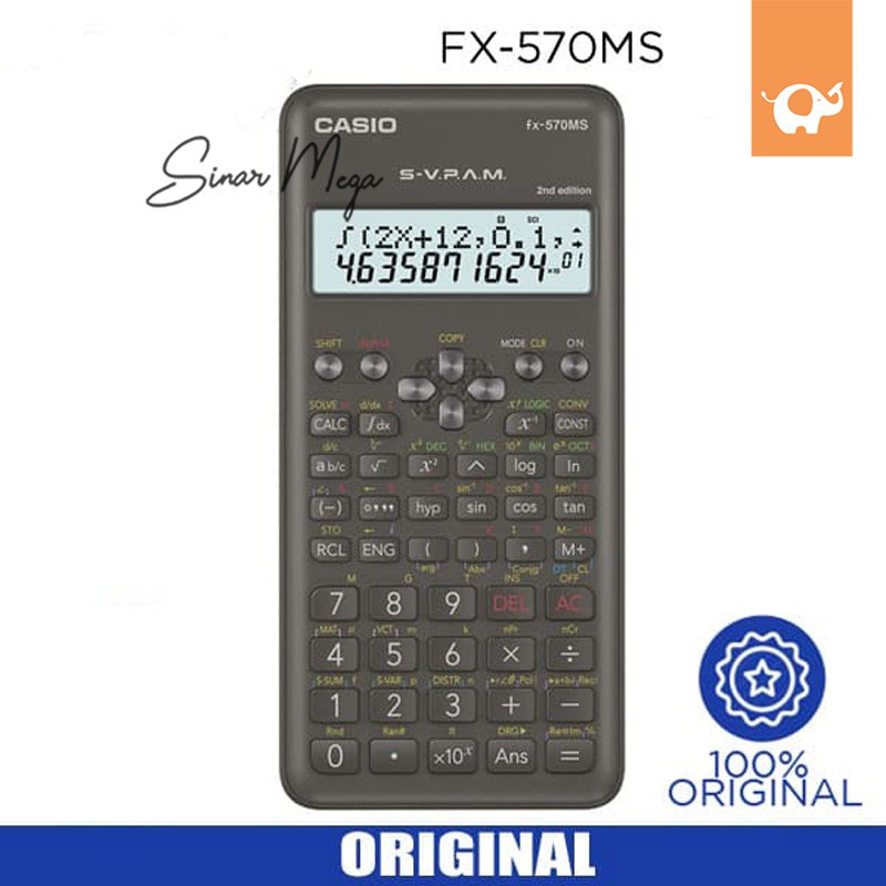

Casio Scientific Calculator FX-570MS / Kalkulator Ilmiah Berkualitas
