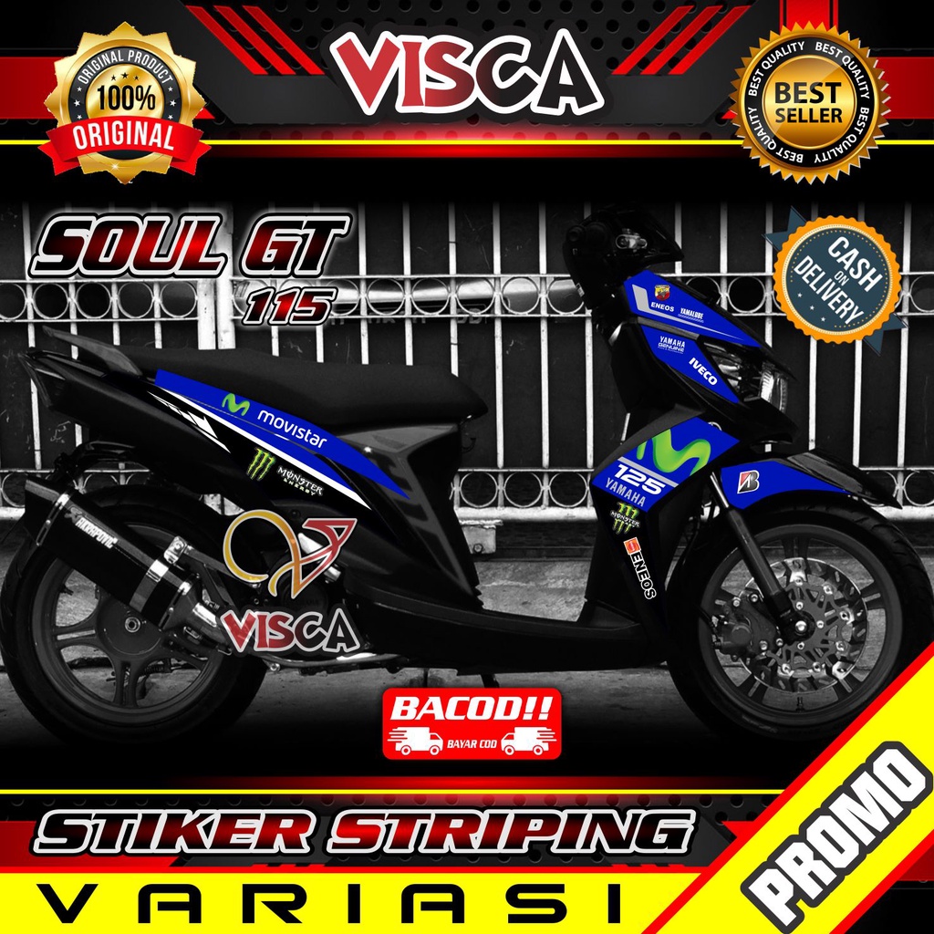 Striping Soul GT 115 - Stiker Sticker Striping Variasi Lis Yamaha Soul GT 115 - Striping Hologram So