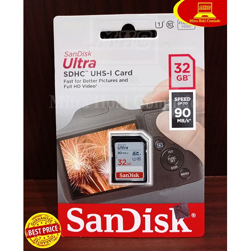 SANDISK SD CARD 32GB 90MBPS ORIGINAL