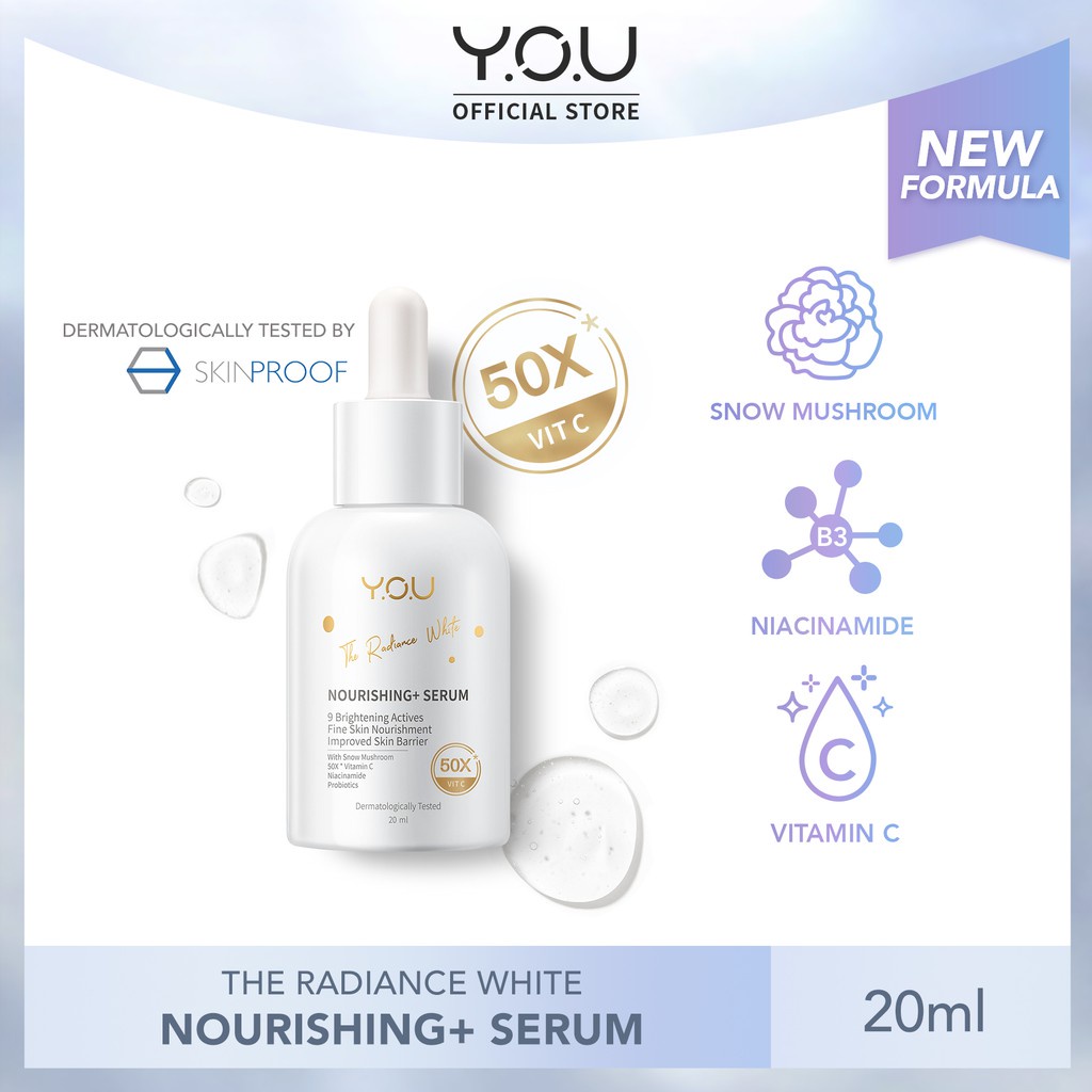 YOU Serum Wajah Radiance White Series 5% Niacinamide dan Vitamin C 20ml | Serum Brightening