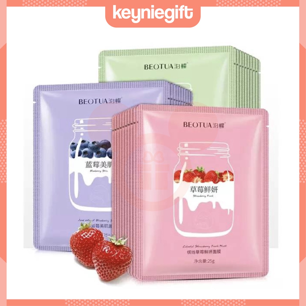 Beotua Yogurt Fruit Facial Mask Sheet Masker Wajah Buah BE001