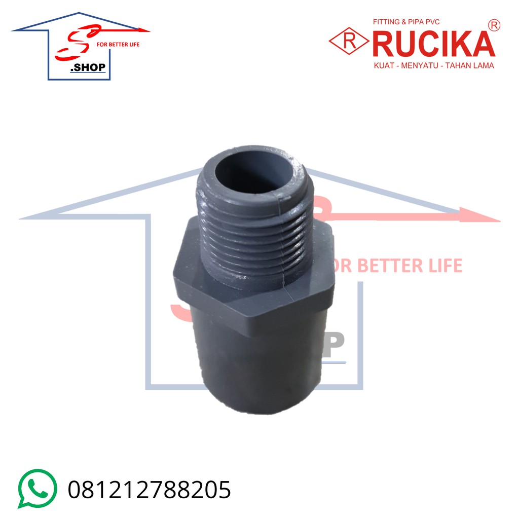 Jual Fitting Pipa Pvc Sock Drat Luar Sdl Inch Rucika Shopee Indonesia