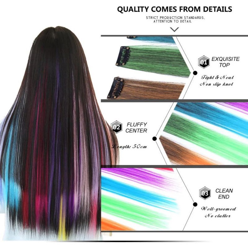 hokkiterus21 HAIRCLIP WARNA wig hair clip colour highlight rambut sambung palsu extension