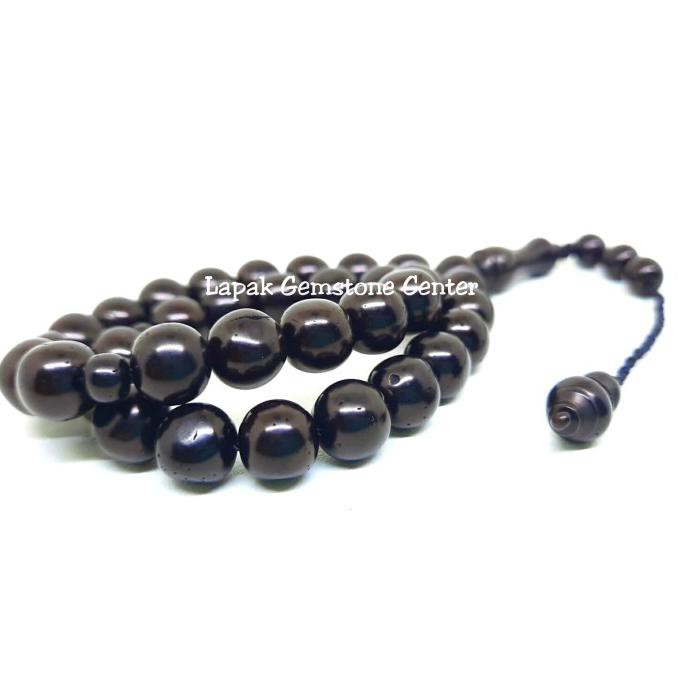 Tasbih Kayu Kaokah Kokka Kaukah 33 Butir 9Mm Asli Original - Hitam