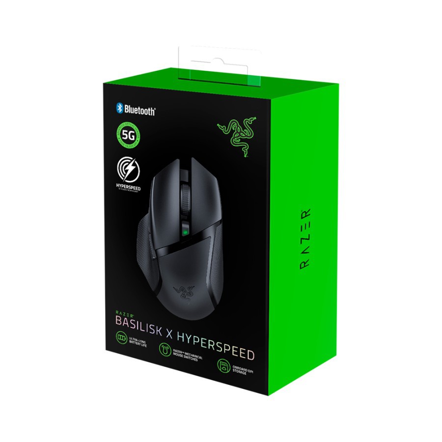 Mouse Razer Basilisk X Hyperspeed Wireless - Gaming - 16k DPI - Resmi