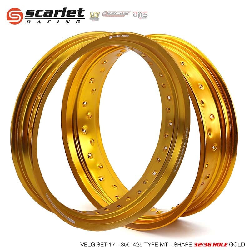 Velg Supermoto Scarlet MT 350/17 - 300/17 Hole 36 Bukan TK Champ Rossi