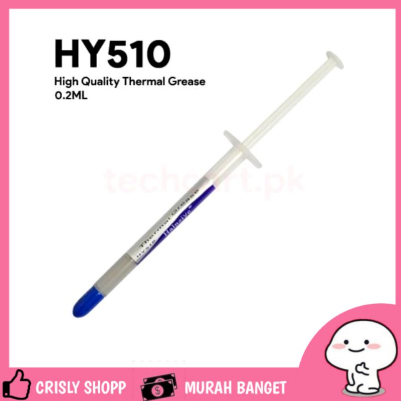 GREASE GREASER PASTA TERMAL THERMAL SILVER HY510 SUNTIK KECIL PENDINGIN PROSESOR