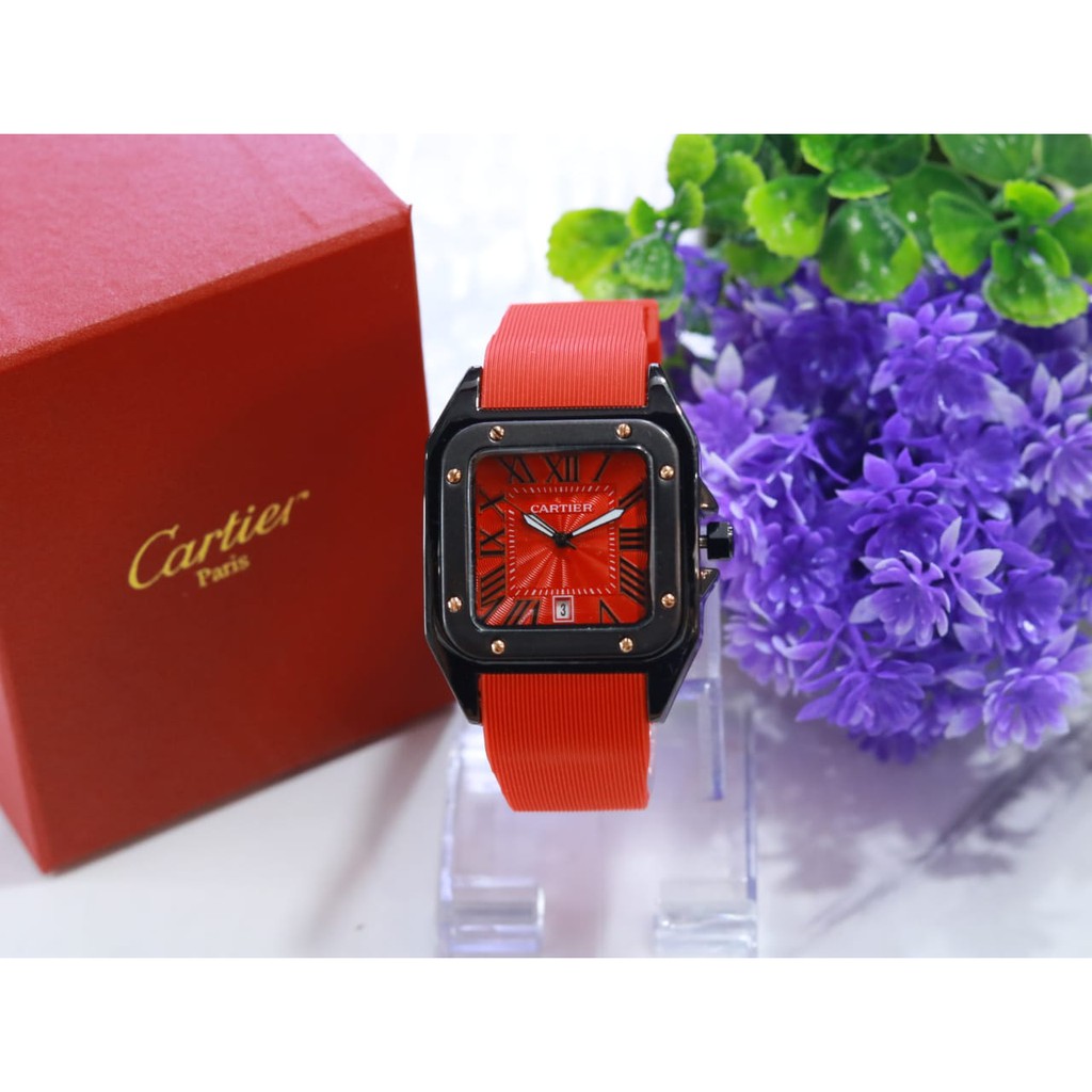 Jam tangan cewek/cowok Cartier D3,7mm free box tanggal aktif