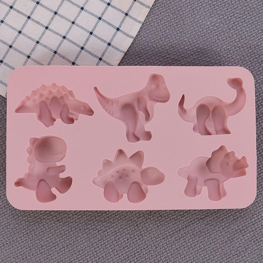 R-flower 1PC Cetakan Coklat Lucu DIY Handmade Perlengkapan Pesta Kartun Dino Tray