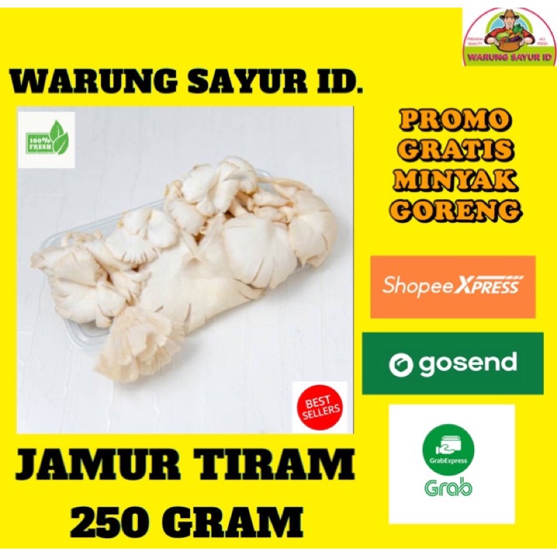 

WARUNG SAYUR|JAMUR TIRAM 250 GRAM|SAYURAN SEGAR |SAYUR ONLINE