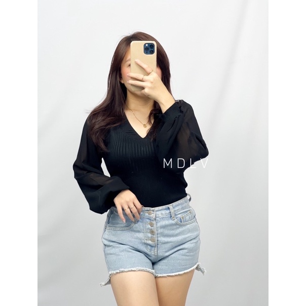 MDLV~8663 KNIT ATASAN LENGAN PANJANG RAJUT