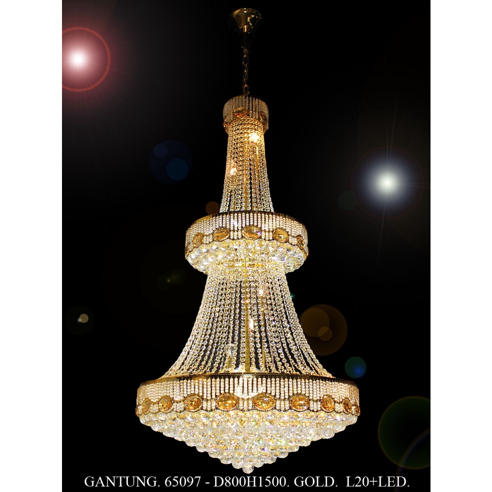Lampu Gantung Kristal Void LED 80x150 cm 65097