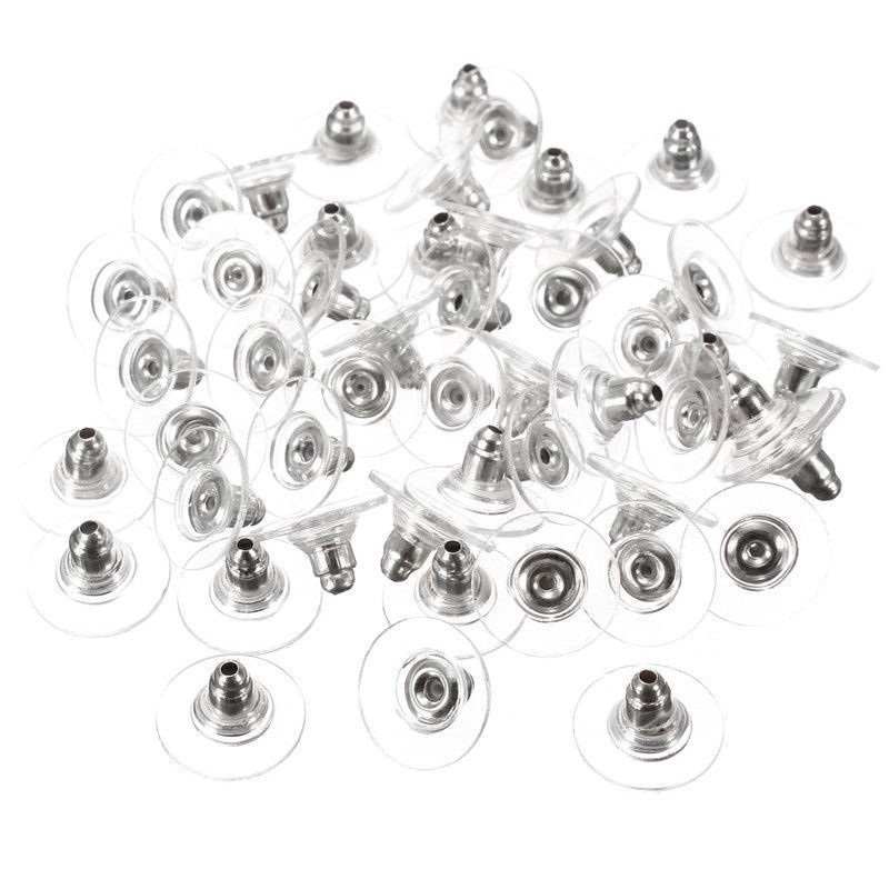 120pcs Aksesoris Anting Stud Bahan Karet Untuk Membuat Perhiasan