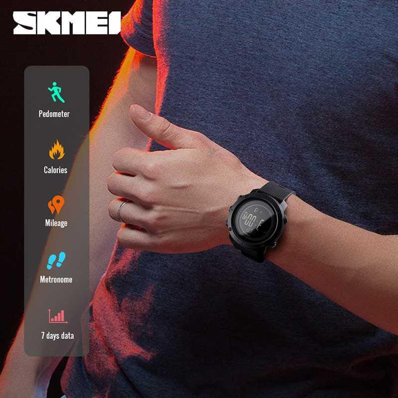 SKMEI Jam Tangan Digital Sporty Pria Pedometer Calorie Compass - 1427 [Hitam]