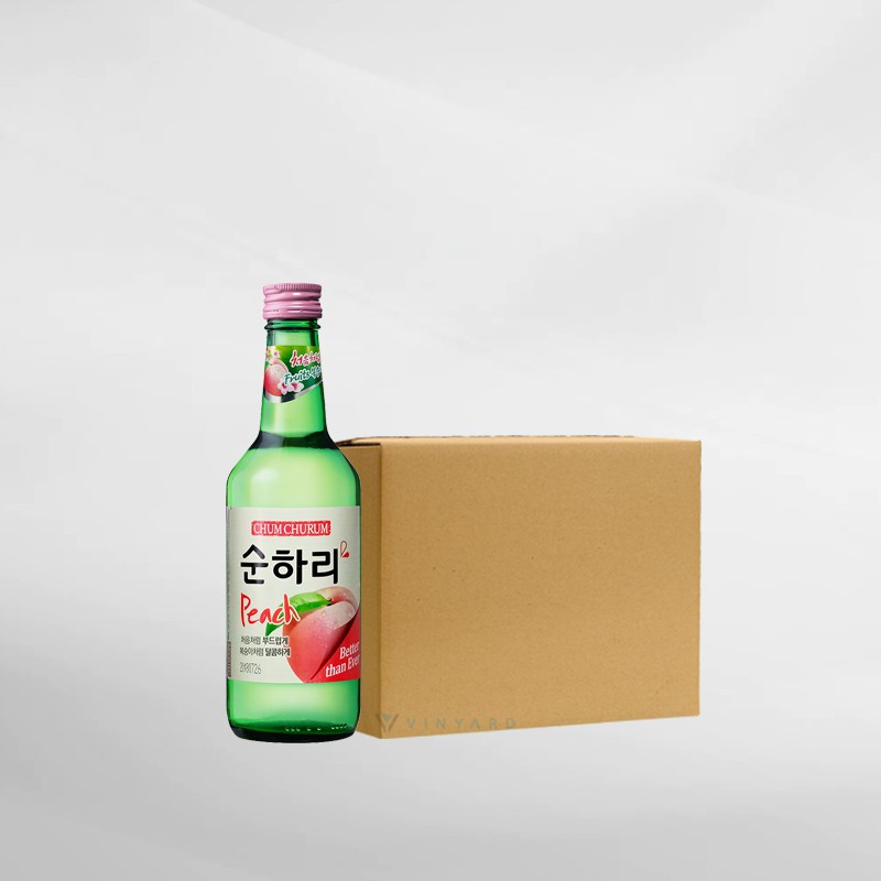 Promo 1 Ctn ( 20 Btl ) ChumChurum Soju Peach 360 Ml