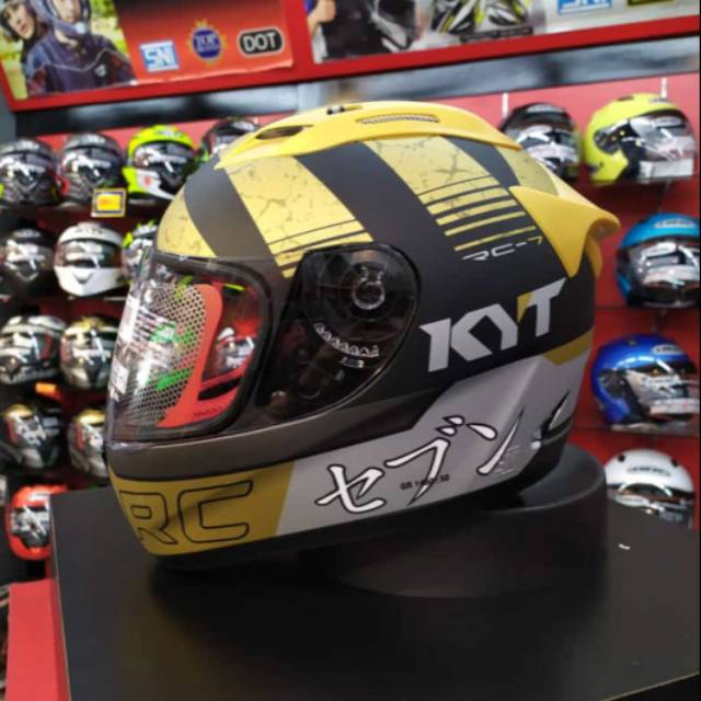 Kyt Rc7 Seri 17 Gold Black Doff Shopee Indonesia