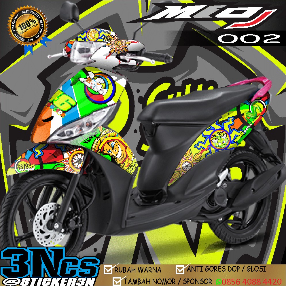 decal yamaha mio j fullbodi vr46, decal vr46 yamaha mio j fullbodi, decal murah yamaha mio j fullbod