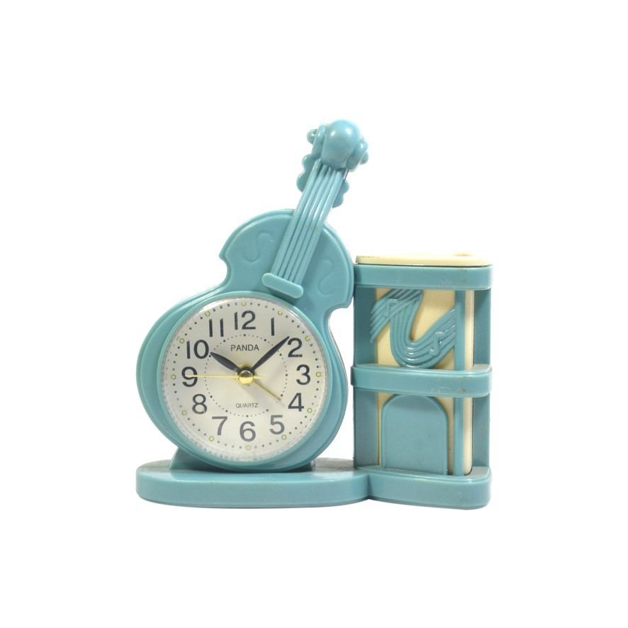 Jam Meja Alarm Clock Bentuk Unik Ada Tempat Pensil ATK FREE BATERAI