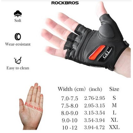 Sarung Tangan Sepeda ROCKBROS Bike Glove Half Finger Gel Pad S143