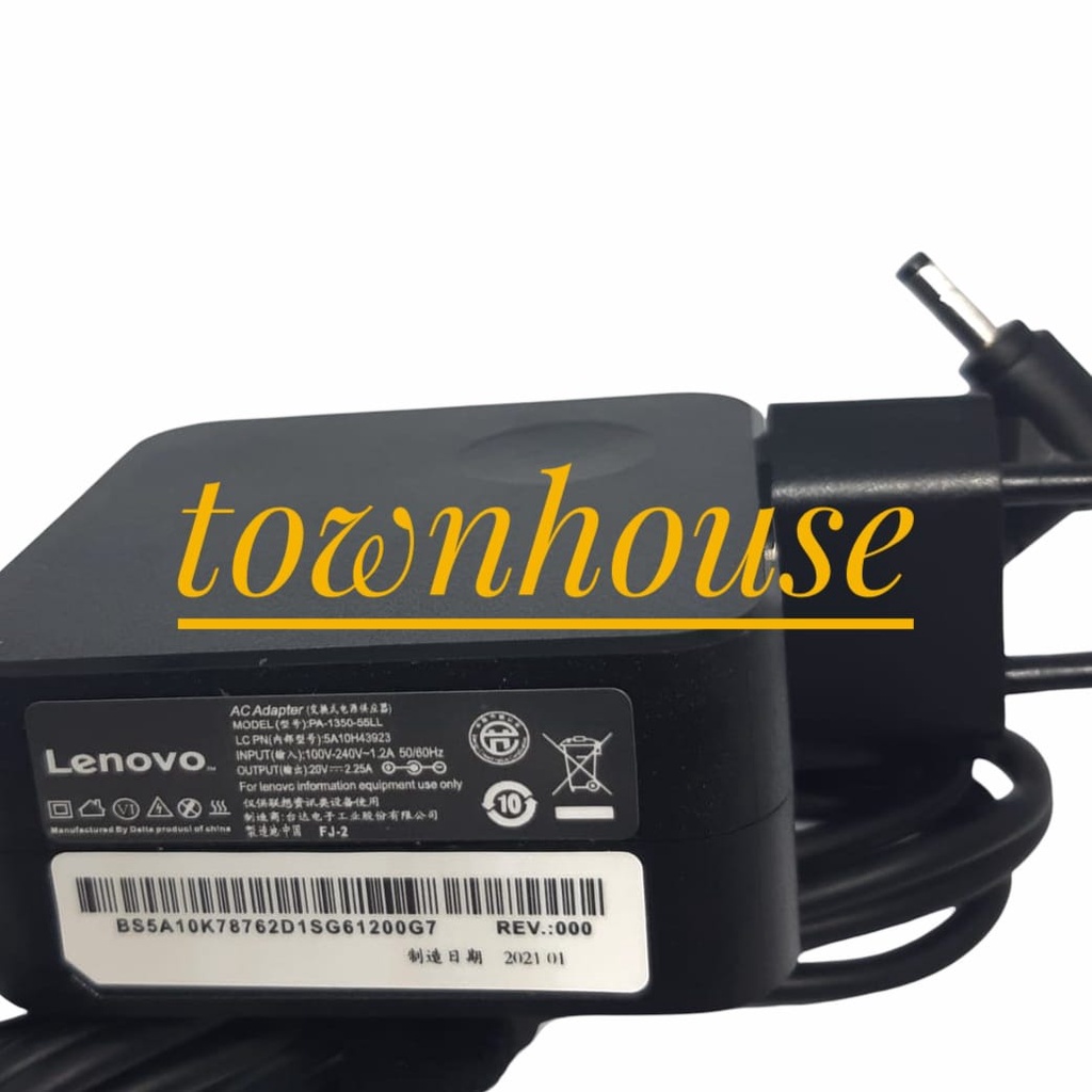 ADAPTOR CHARGER CAS LENOVO IDEAPAD 20V 2.25A JACK KECIL IP100 IP320 IP300 IP520 IP720