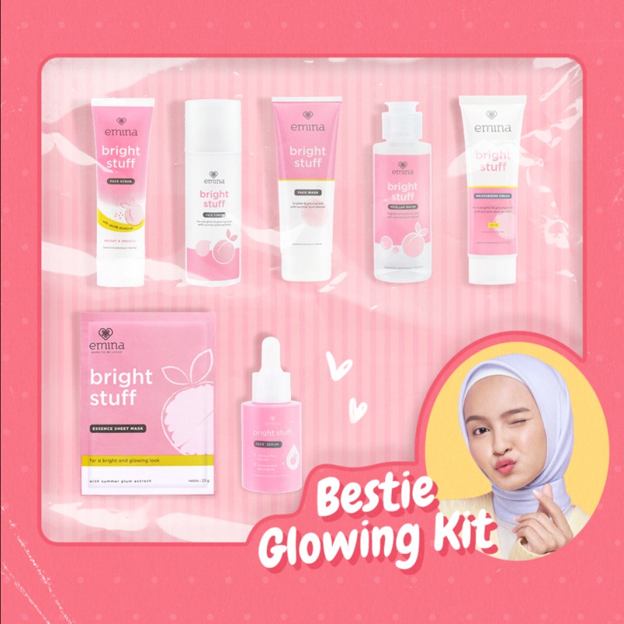 BEST SELLER!! Bright Stuff Face Scrub 50 ml / Membersihkan Dan Mengangkat Sel Kulit Mati Emina