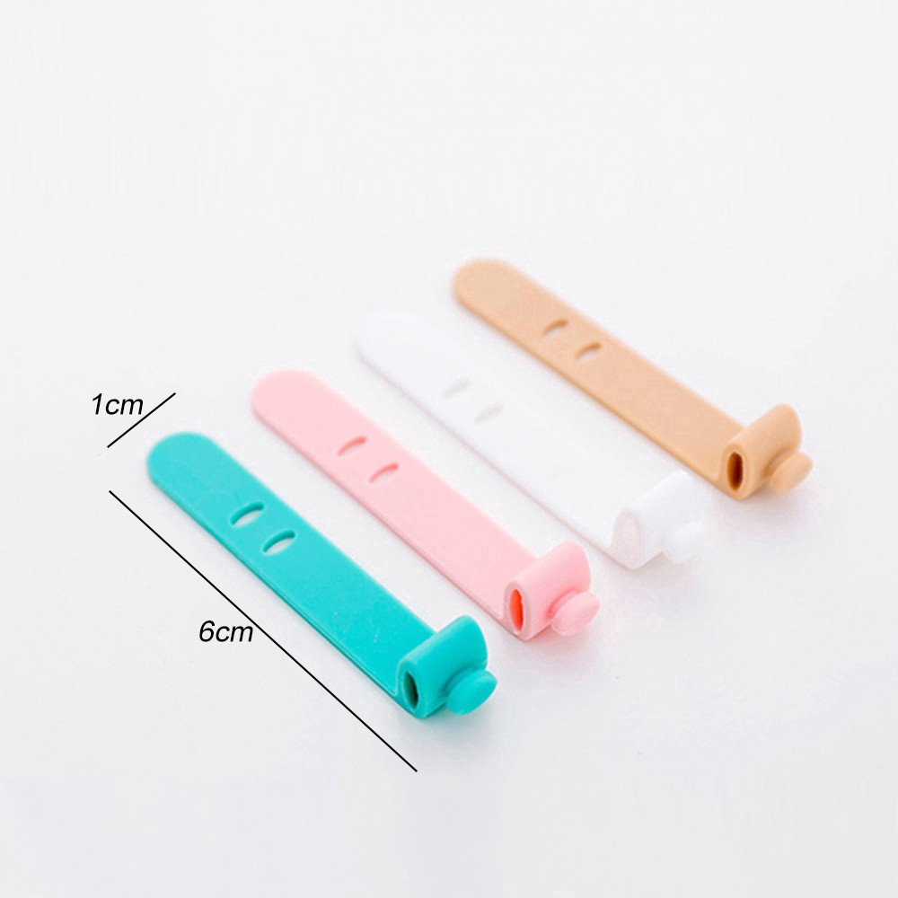 4Pcs / Lot Strap Pengikat Kabel Data Bahan Silikon a45k