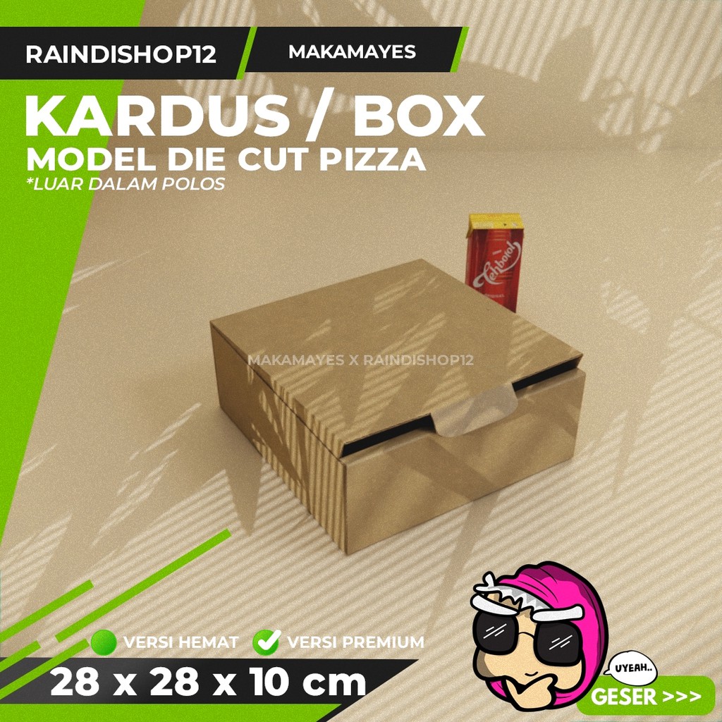 

BOX 28 X 28 X 10 CM KARDUS DIE CUT PIZZA KEMASAN PACKAGING KADO