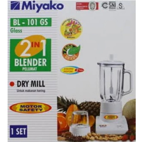 Blender Kaca Miyako BL 101 GS 2 in 1 Blender Miyako 101 GS Blender Juicer Pelumat Miyako