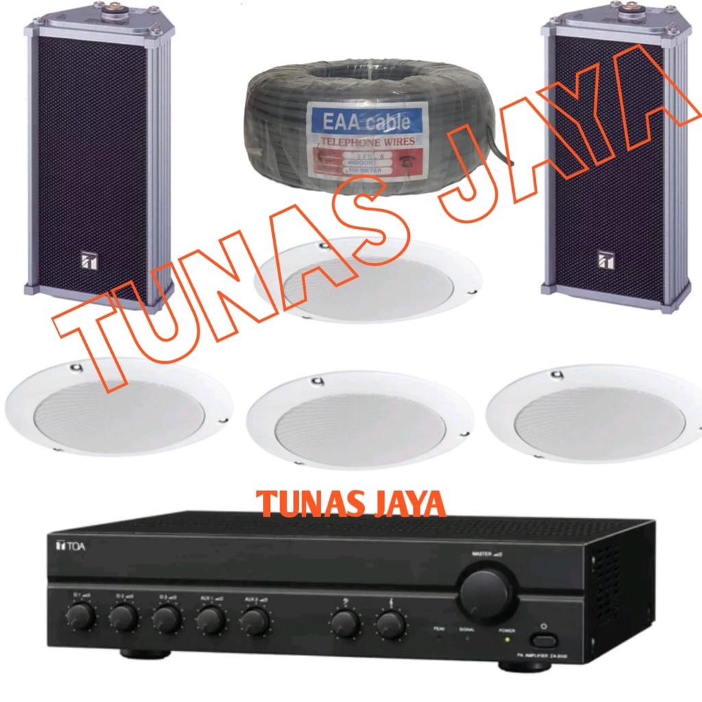 PAKET TOA CEILING / SPEAKER PLAFON DAN AMPLI TOA ORIGINAL PAKET TOA