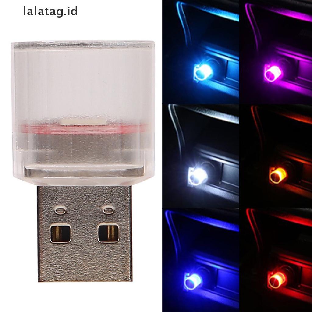 Six-color mini LED ambient light for car USB power supply