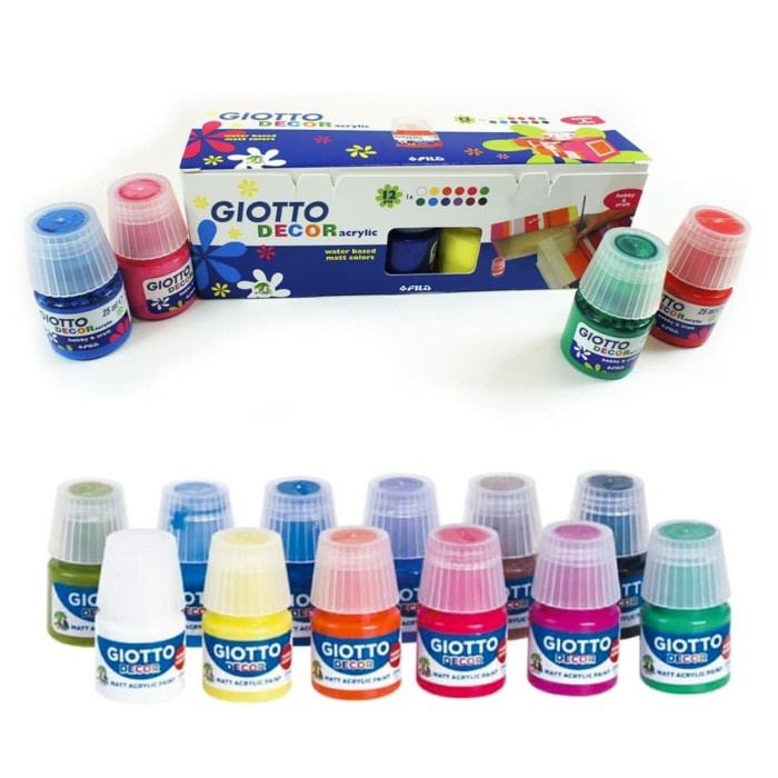 

Giotto Decor Acrylic Set 12 Warna x 25ml