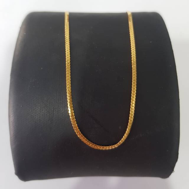 Kalung Tipis lebar Emas asli model ceme