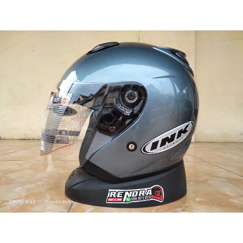Helm INK CENTRO JET Solid Original 100% ogkir termurah 2KG-Silver