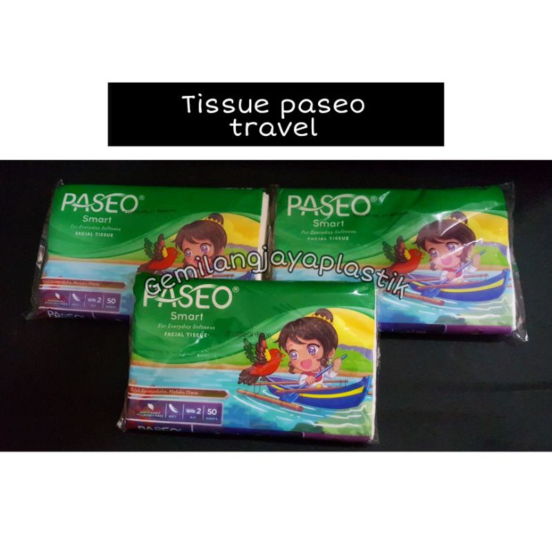 TISSUE PASEO TRAVEL ISI 50 SHEETS