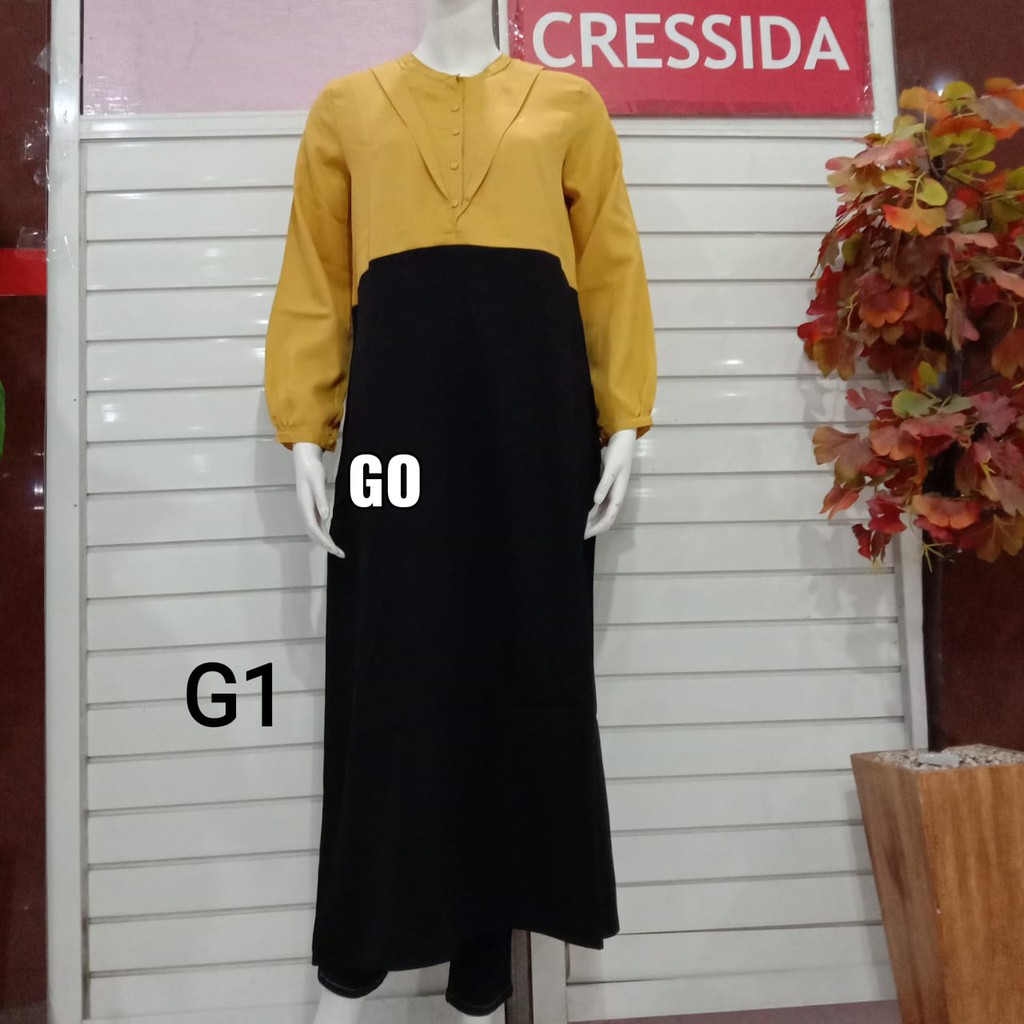 gof G CRESSIDA GAMIS WANITA Baju Muslim Cewek Gamis Cewek