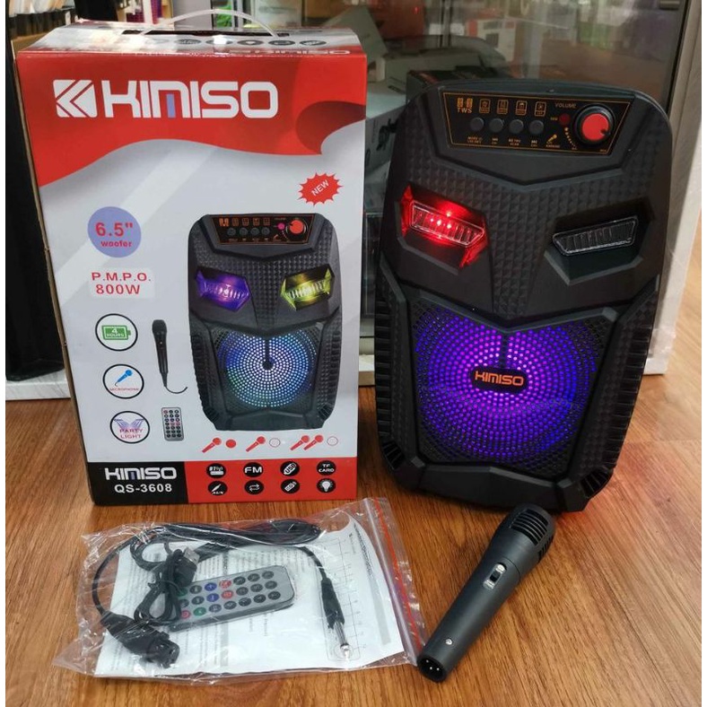 SHILIN - Speaker Bluetooth Karaoke Portable KIMISO QS 3608+ Free Mic