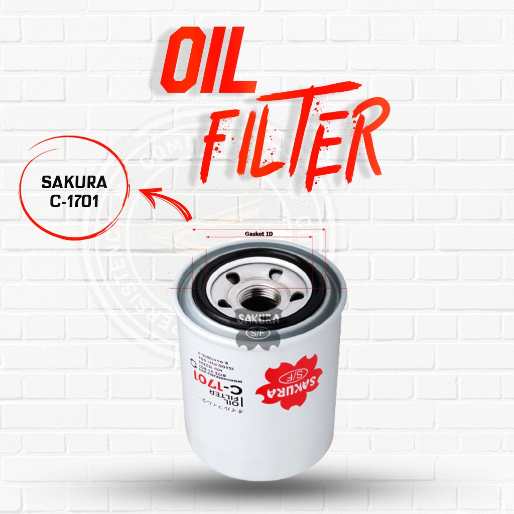 Sakura Oil Filter C-1701/ C1701  / Sakura Filter - Isuzu Yanmar