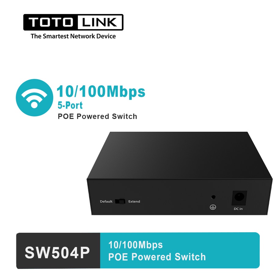 TOTOLINK SW504P - 5 Port 10/100Mbps PoE Powered Switch